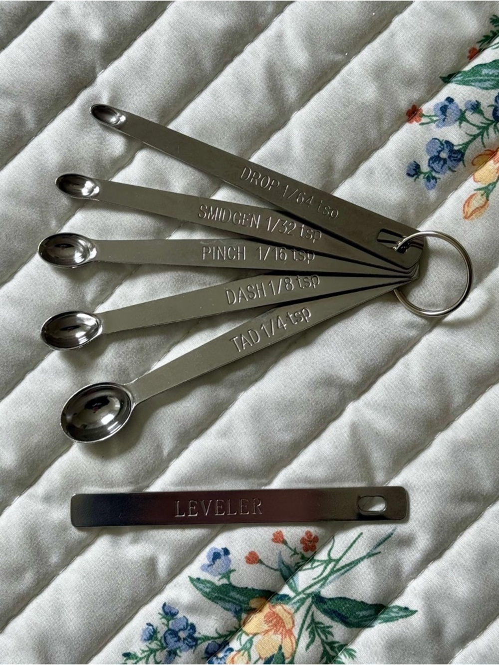 NWOT Stainless Steel Measuring Spoons Set of 5 – Nesting Mini Measuring Spoons